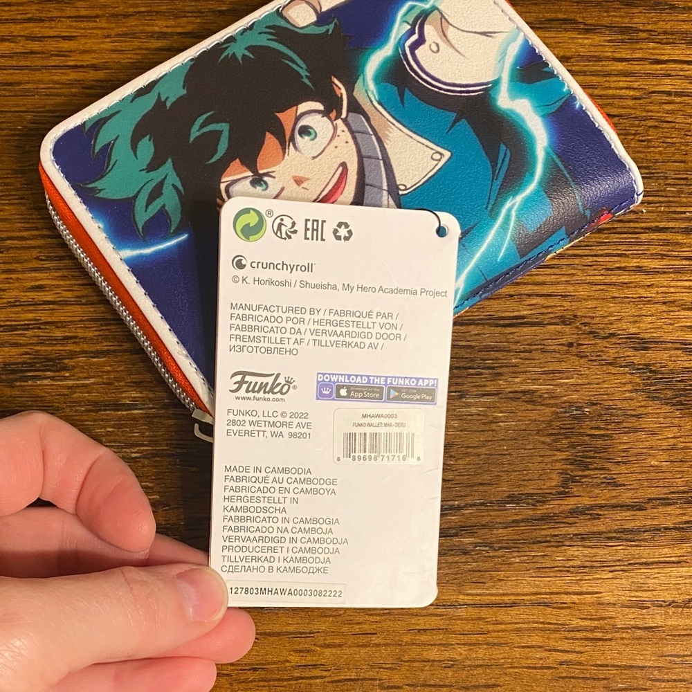 Funko My Hero Academia Deku Izuku Midoriya Zip Around Wallet New With Tags - Picture 6 of 6